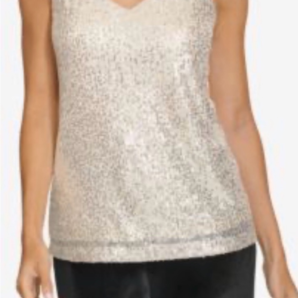 NWT Calvin Klein Gold Sequin Women's Top